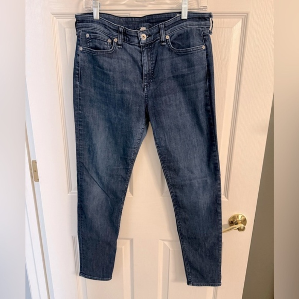 rag & bone Cate Mid-Rise Ankle Skinny Dark Blue Jeans